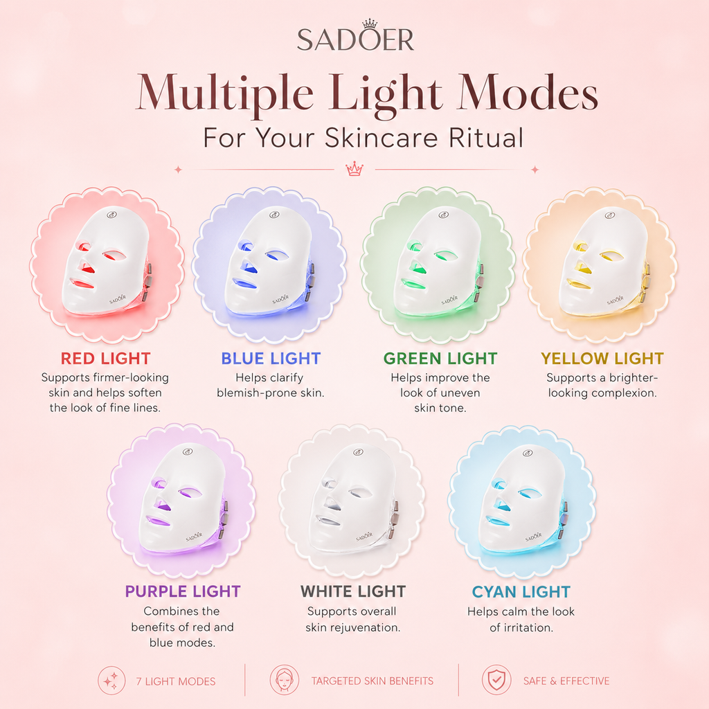 Sadoer 7-in-1 LED Face Mask